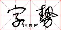 王冬龄字势草书怎么写