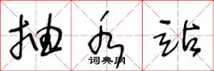 王冬龄抽水站草书怎么写