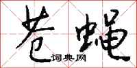 钱沛云苍蝇行书怎么写