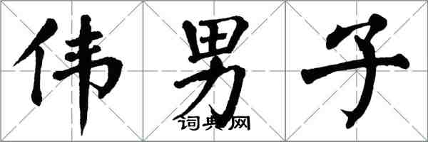 翁闿运伟男子楷书怎么写