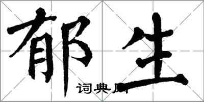 翁闿运郁生楷书怎么写
