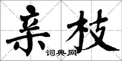 翁闿运亲枝楷书怎么写