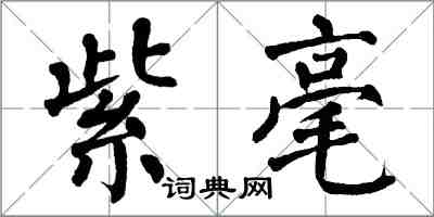 翁闿运紫毫楷书怎么写