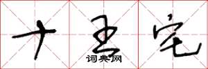王冬龄十王宅草书怎么写