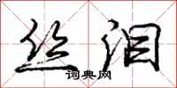 庞中华丝泪行书怎么写