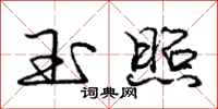 庞中华玉照行书怎么写