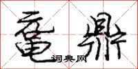 庞中华鼋鼎行书怎么写