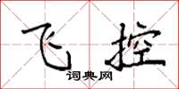 袁强飞控楷书怎么写
