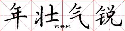 丁谦年壮气锐楷书怎么写