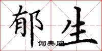 丁谦郁生楷书怎么写
