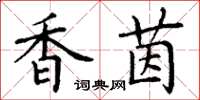 丁谦香茵楷书怎么写