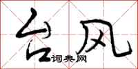 曾庆福台风行书怎么写