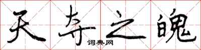 曾庆福天夺之魄行书怎么写