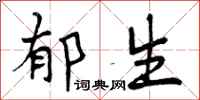 曾庆福郁生行书怎么写