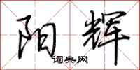 荆霄鹏阳辉行书怎么写
