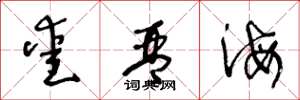 王冬龄爱琴海草书怎么写