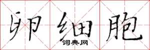 黄华生卵细胞楷书怎么写