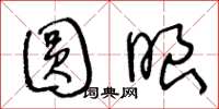 王冬龄圆眼草书怎么写