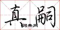 荆霄鹏真嗣行书怎么写