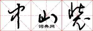 刘少英中山装草书怎么写