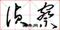 刘少英侦察草书怎么写