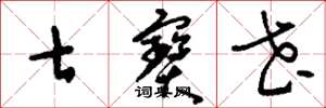 刘少英七宝花草书怎么写