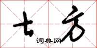 刘少英七方草书怎么写