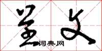 刘少英呈文草书怎么写