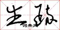 刘少英生疏草书怎么写