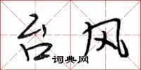 段相林台风行书怎么写