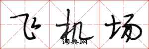 段相林飞机场行书怎么写