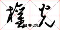 刘少英权光草书怎么写