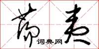 刘少英荡夷草书怎么写