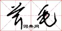 刘少英茸毛草书怎么写