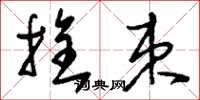 刘少英拴束草书怎么写