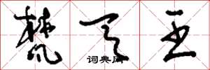 刘少英梵天王草书怎么写