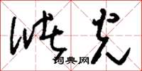 刘少英储光草书怎么写
