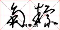 刘少英角粽草书怎么写