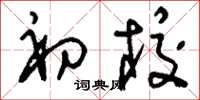 刘少英初校草书怎么写