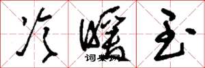 刘少英冷暖玉草书怎么写