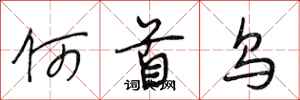 段相林何首乌行书怎么写