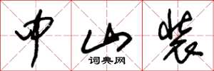 朱锡荣中山装草书怎么写