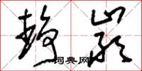 刘少英静严草书怎么写