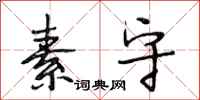段相林素守行书怎么写