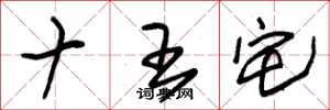 朱锡荣十王宅草书怎么写