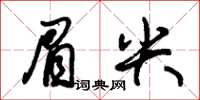 朱锡荣眉尖草书怎么写