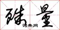 朱锡荣殊量草书怎么写