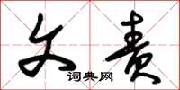朱锡荣文责草书怎么写