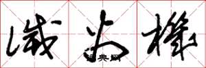 朱锡荣灭火机草书怎么写