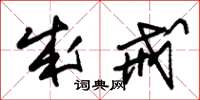 朱锡荣成戒草书怎么写